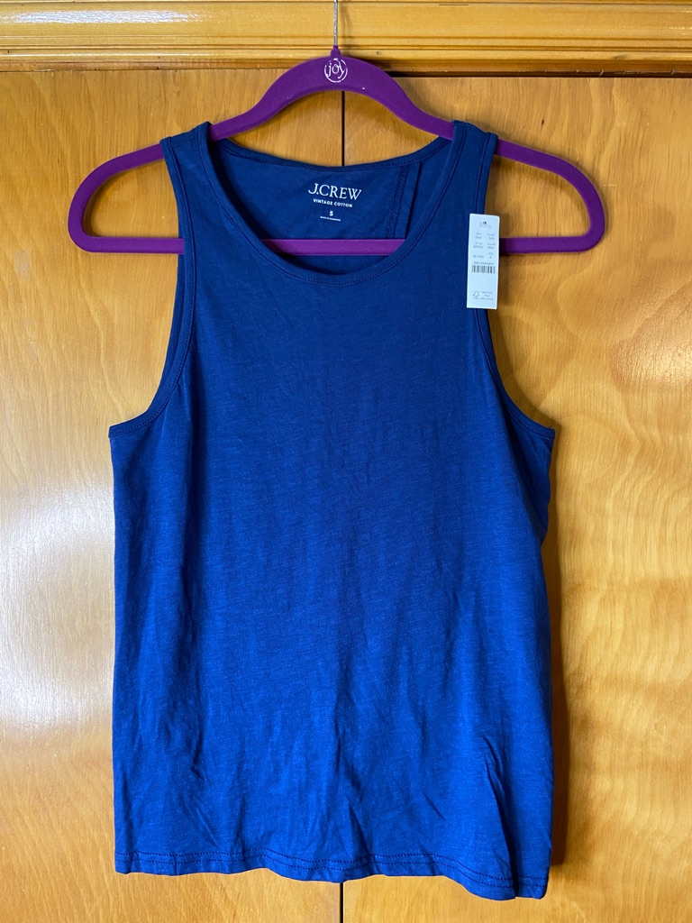 J.Crew Women's Blue Sleeveless Tank Top